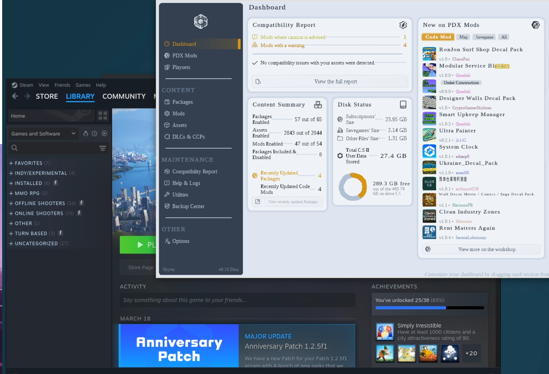 Screenshot of Skyve