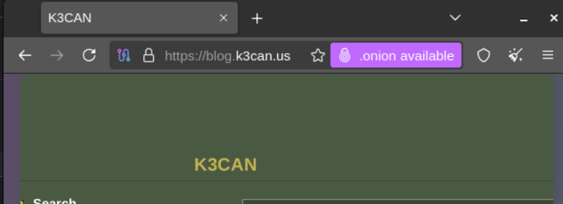image showing that this site is available as an onion site